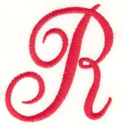 Fancy Monogram R Machine Embroidery Design