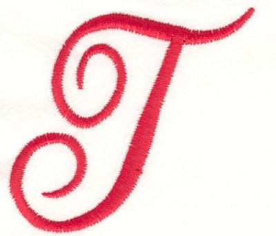 Fancy Monogram T Machine Embroidery Design