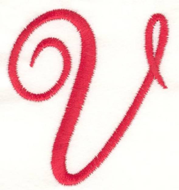 Picture of Fancy Monogram V Machine Embroidery Design