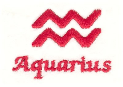 Aquarius Symbol Machine Embroidery Design