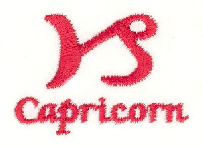 Capricorn Symbol Machine Embroidery Design