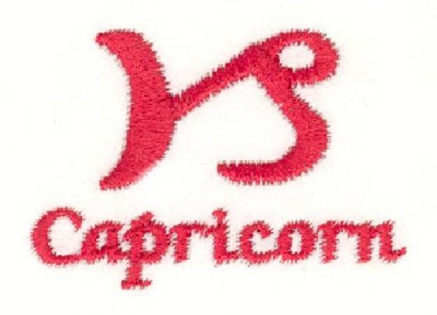 Picture of Capricorn Symbol Machine Embroidery Design