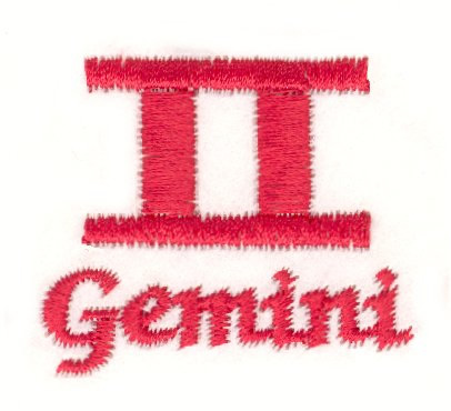 Gemini Symbol Machine Embroidery Design