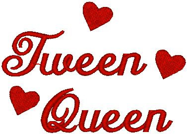 Tween Queen Machine Embroidery Design