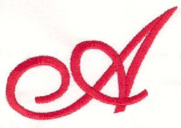 Picture of Elegant Letter A Machine Embroidery Design
