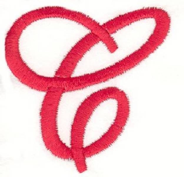 Picture of Elegant Letter C Machine Embroidery Design