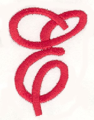 Elegant Letter E Machine Embroidery Design