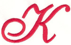 Elegant Letter K Machine Embroidery Design