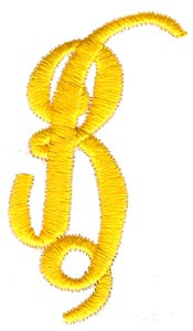 Swirl Monogram B Machine Embroidery Design