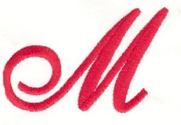 Picture of Elegant Letter M Machine Embroidery Design