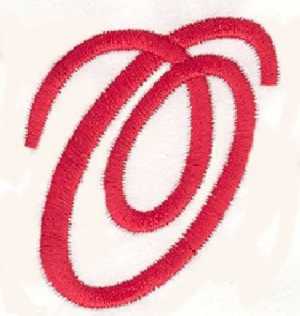 Picture of Elegant Letter O Machine Embroidery Design