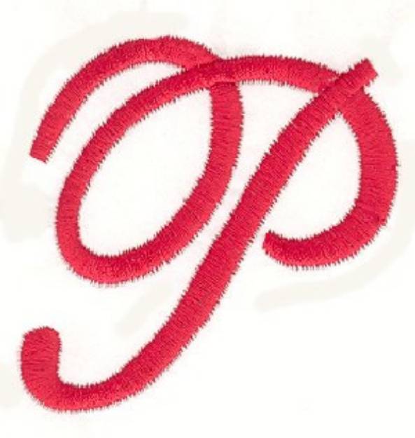 Picture of Elegant Letter P Machine Embroidery Design