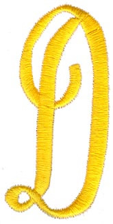 Swirl Monogram D Machine Embroidery Design