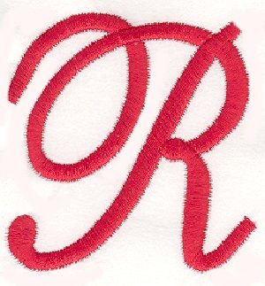 Elegant Letter R Machine Embroidery Design