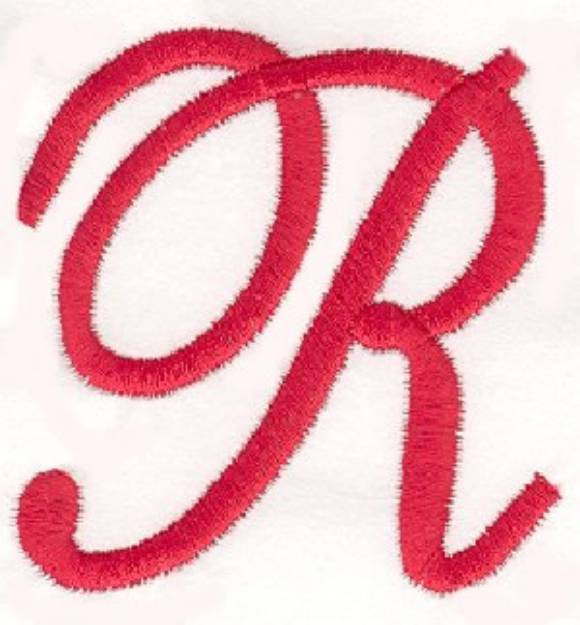 Picture of Elegant Letter R Machine Embroidery Design