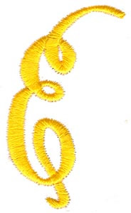 Swirl Monogram E Machine Embroidery Design