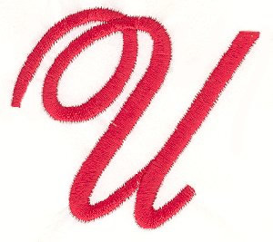 Elegant Letter U Machine Embroidery Design