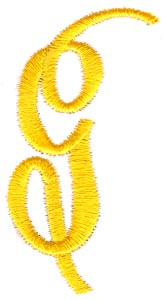 Swirl Monogram G Machine Embroidery Design