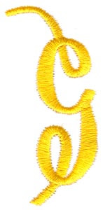 Swirl Monogram G Machine Embroidery Design