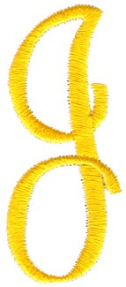 Swirl Monogram J Machine Embroidery Design