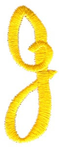 Swirl Monogram J Machine Embroidery Design