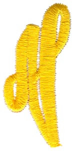 Swirl Monogram Letter N Machine Embroidery Design