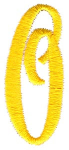 Swirl Monogram Letter O Machine Embroidery Design