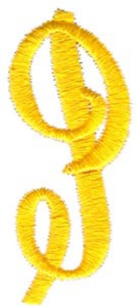 Picture of Swirl Monogram Letter P Machine Embroidery Design