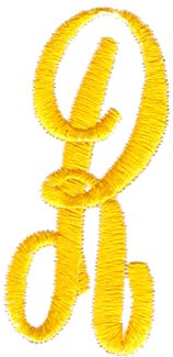 Swirl Monogram Letter R Machine Embroidery Design