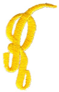 Swirl Monogram Letter R Machine Embroidery Design