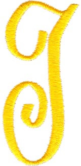 Swirl Monogram Letter T Machine Embroidery Design