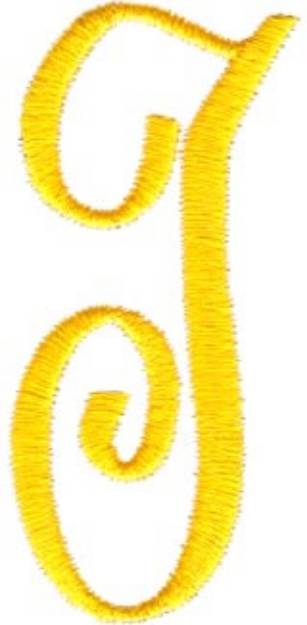 Picture of Swirl Monogram Letter T Machine Embroidery Design