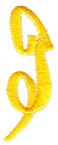 Swirl Monogram Letter T Machine Embroidery Design