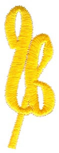 Swirl Monogram Letter U Machine Embroidery Design
