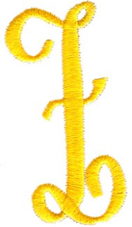 Swirl Monogram Letter Z Machine Embroidery Design