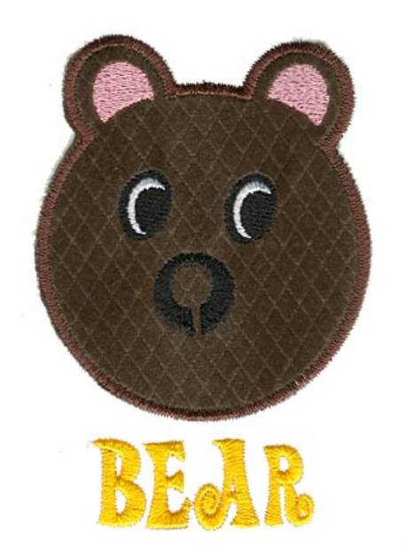 Picture of Bear Applique Machine Embroidery Design