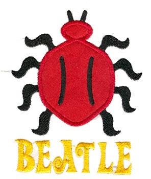 Beatle Applique Machine Embroidery Design