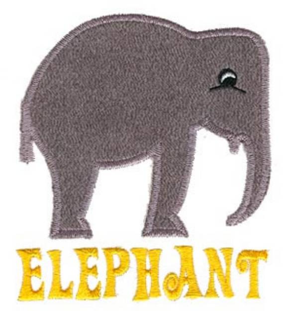 Picture of Elephant Applique Machine Embroidery Design