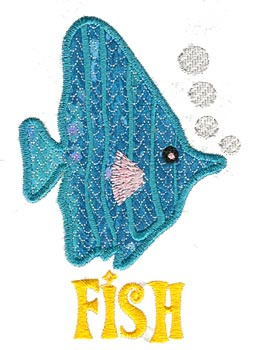 Fish Applique Machine Embroidery Design