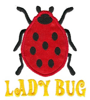 Lady Bug Applique Machine Embroidery Design