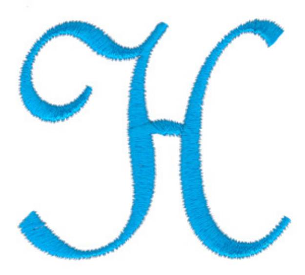 Picture of Classic Monogram Letter H Machine Embroidery Design