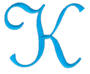 Classic Monogram Letter K Machine Embroidery Design