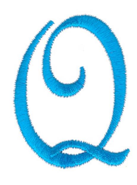 Picture of Classic Monogram Letter Q Machine Embroidery Design