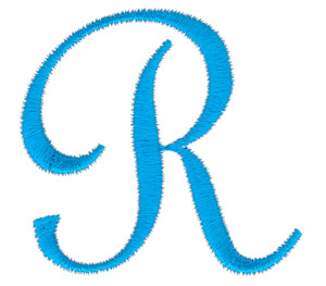 Classic Monogram Letter R Machine Embroidery Design
