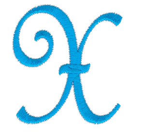 Classic Monogram Letter X Machine Embroidery Design