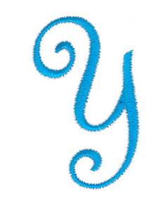 Picture of Classic Monogram Letter Y Machine Embroidery Design