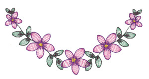 Lacy Flower Border Machine Embroidery Design