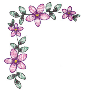 Lacy Flower Corner Machine Embroidery Design