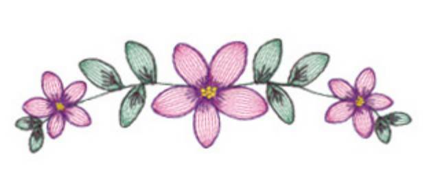 Picture of Lacy Flower Border Machine Embroidery Design