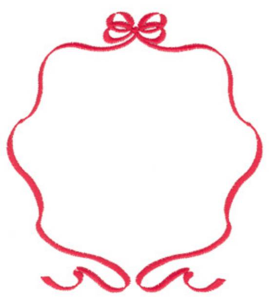 Picture of Ribbon and Bow Frame Machine Embroidery Design
